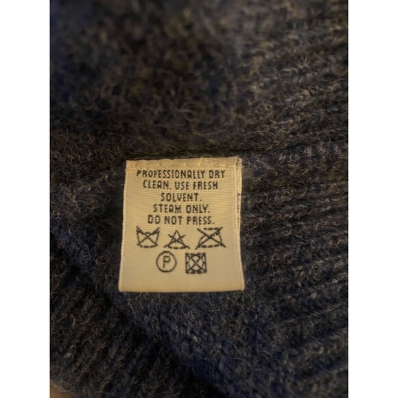 Vintage 90's Y2K Eddie Bauer Fair Isle Wool Sweater Mock Neck Women's Size S - Picture 14 of 14